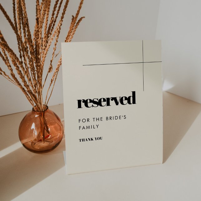 Signe De Table Simple élégant & chic Réservé à la famille (Créateur téléchargé)