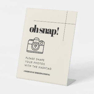 Signe De Table Simple élégant et chic Hashtag Oh Snap Mariage