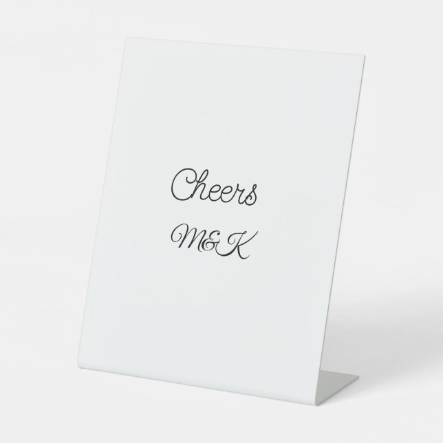 Signe De Table Simple minimal ajouter nom acclamations couple nom (Recto)