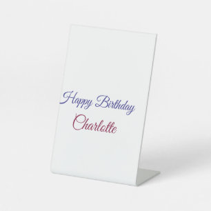 Signe De Table SIMPLE MINIMAL.CUTIE AJOUTEZ NOM BÉBÉ joyeux anniv