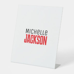Signe De Table Simple minimaliste Moderne Votre Nom Message