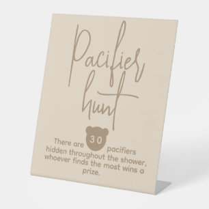 Signe De Table Simple moderne Baby shower d'ours Pacifique jeu de