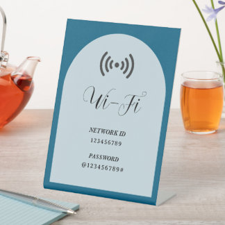 Signe De Table Simple Moderne Mot de Passe WIFI Personnalisé et R