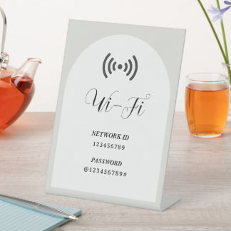 Signe De Table Simple Moderne Mot de Passe WIFI Personnalisé et R