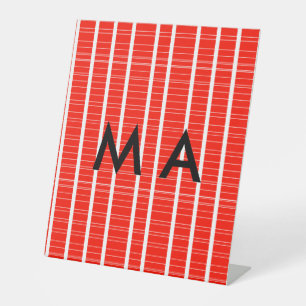 Signe De Table Simple monogramme ajouter votre nom lettre man min