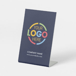 Signe De Table Simple Navy Blue Corporate Company Logo d'entrepri