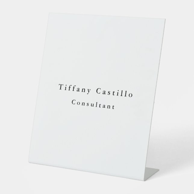 Signe De Table Simple Plain Élégant Moderne (Recto)