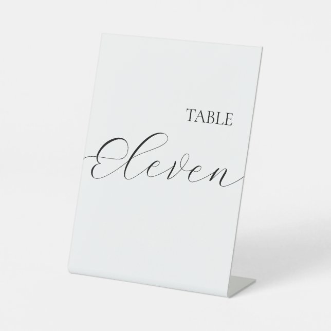 Signe De Table Simple Table Number Eleven  (Recto)