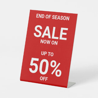 Signe De Table Simple Vente Promotionnelle Entreprise Blanc Rouge
