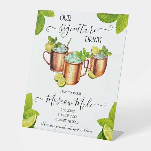 Signe De Table Sip, Sip Hooray Moscou Mule Signature Boisson Rece (Recto)