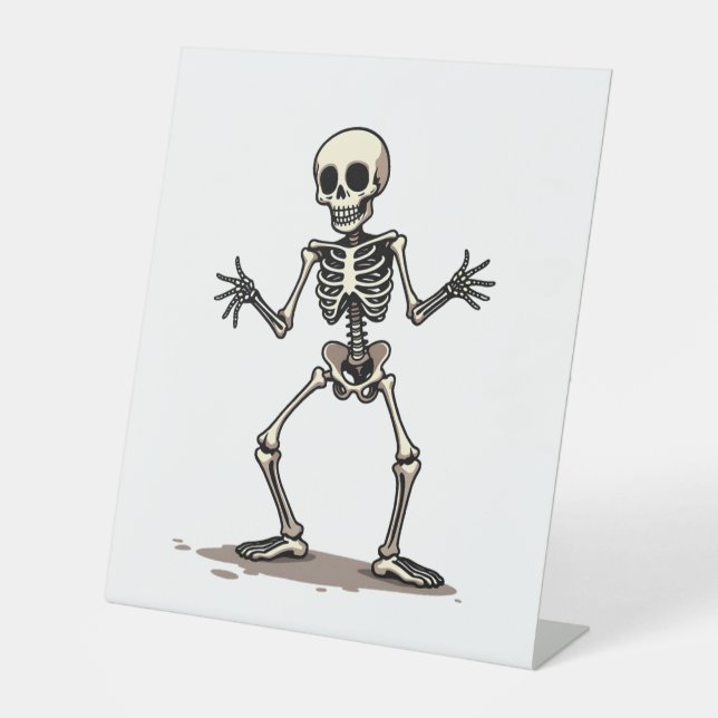 Signe De Table Skeleton Doing Dab - Drôle Halloween Dance Shi (Recto)
