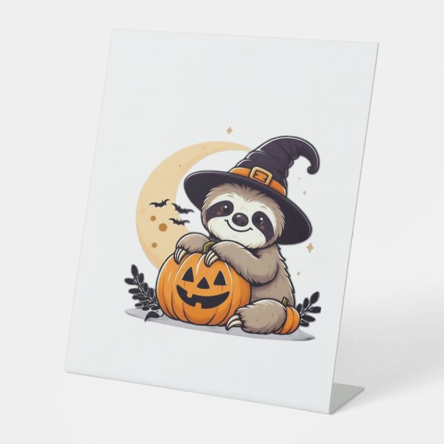 Signe De Table Sloth Halloween Motif Cute Classic T-Shirt (Recto)