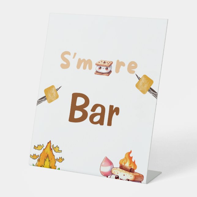 Signe De Table S'more Bar Menu Smore Bar S'mores Station Out (Recto)