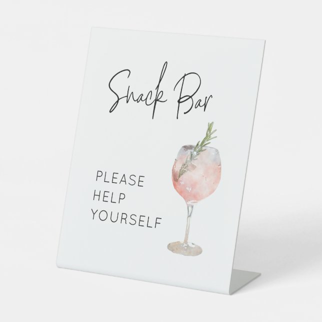 Signe De Table Snack Bar Sign for Birthday Party (Recto)
