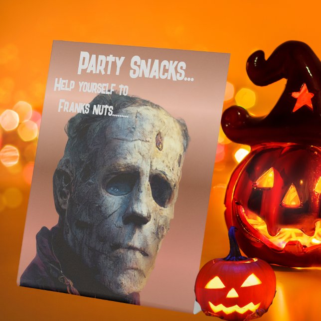 Signe De Table Snacks Frankenstein Halloween Party (Frankenstein Halloween Party Snacks Pedestal Sign)