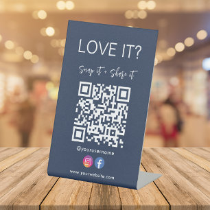 Signe De Table Snap And Share Qr Code Facebook Instagram