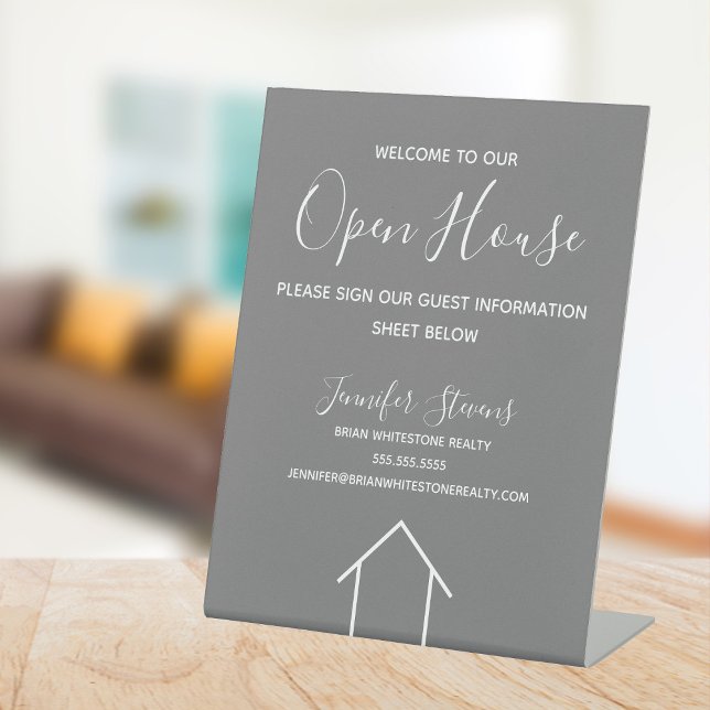 Signe De Table Société immobilière personnalisée Open House Chic  (Créateur téléchargé)