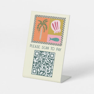 Signe De Table Soirée au Bord de Mer SCAN POUR PAYER Moderne Mign