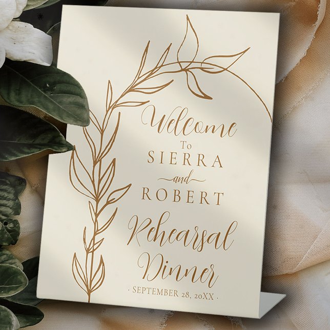Signe De Table Soirée de répétition Boho Foliage (Créateur téléchargé)