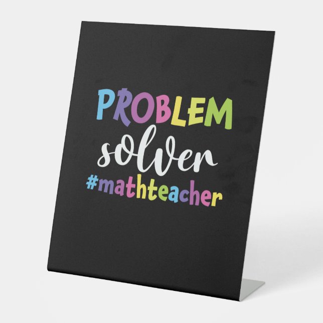 Signe De Table Solveur du problème de l'enseignant en mathématiqu (Recto)