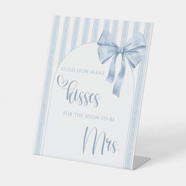 Signe De Table Something Blue Before I Do  Guess how Many Kisses (Recto)