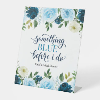 Signe De Table Something Blue Before I Do Navy Floral Bridal Show