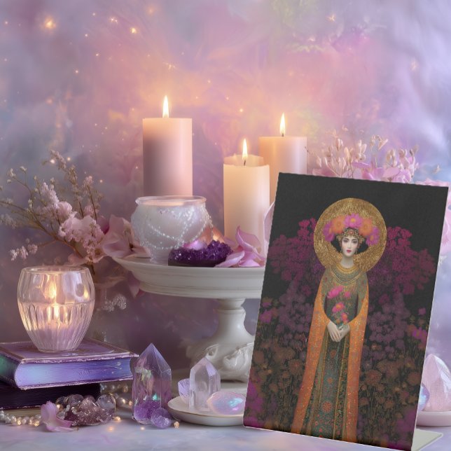 Signe De Table Sophia Divine Goddess of Wisdom Mosaic Portrait  (Créateur téléchargé)