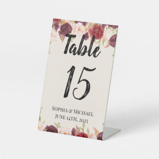 Signe De Table Sophia & Michael Wedding Table Card
