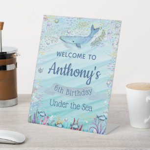 Signe De Table Sous la mer Tout âge Anniversaire Bienvenue