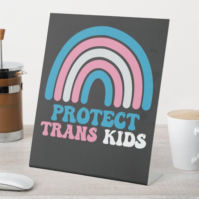 Signe De Table Soutien LGBT Pride Protéger les enfants trans (In SItu)