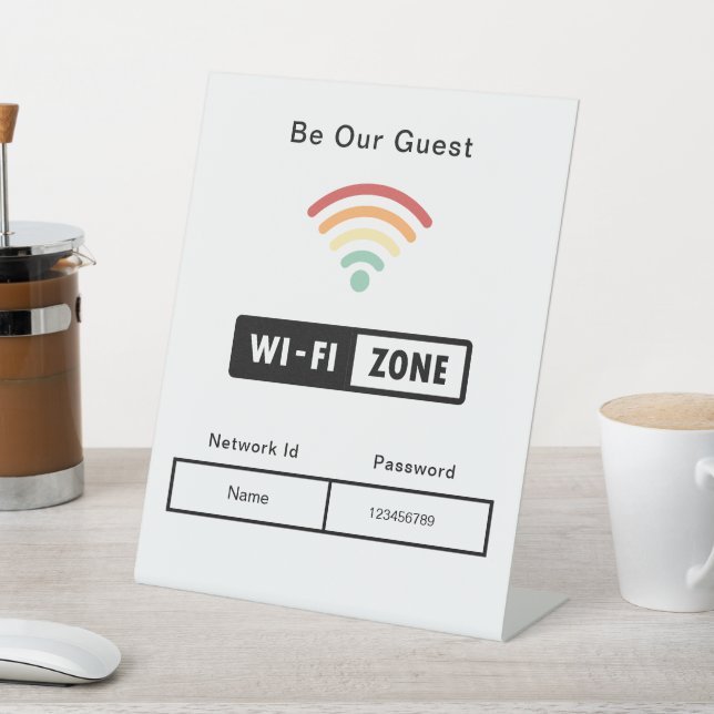 Signe De Table Soyez notre Mariage invité WIFI Information Mot de (In SItu)