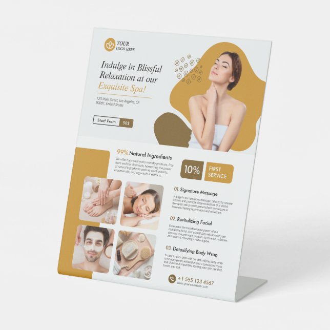 Signe De Table Spa, Centre de bien-être, Soins de beauté (Recto)