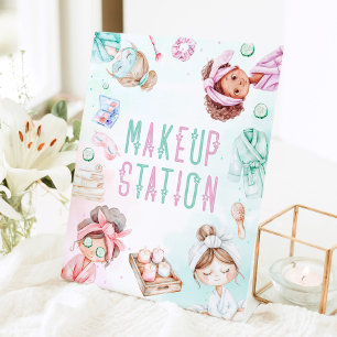 Signe De Table Spa de la station de maquillage Anniversaire