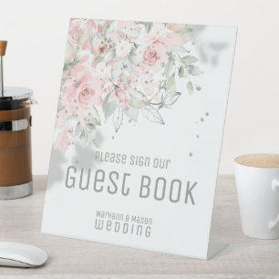 Signe De Table Sparkling Blush Peony Livre d'invité