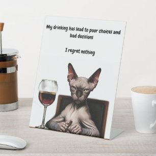 Signe De Table Sphynx buveur de vin