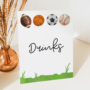 Signe De Table Sports Football Basketball Soccer Baseball Boisson