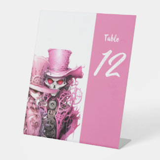 Signe De Table Squelette rose Mariage Steampunk