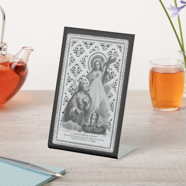 Signe De Table St. Joseph, Symboles papaux, et le SHJ (LT 02) (In SItu)