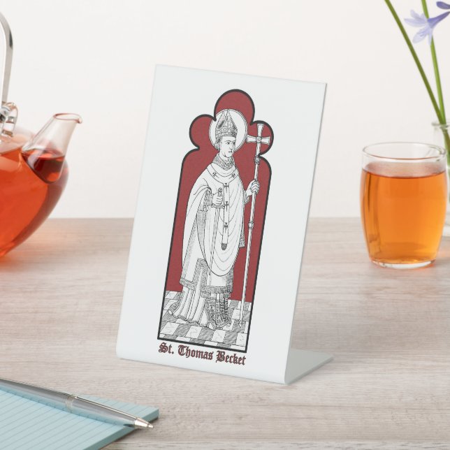 Signe De Table St. Thomas Becket tenant une épée (M 033) (In SItu)