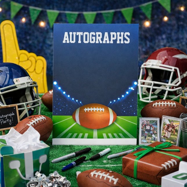 Signe De Table Stadium Lights Football Autographes (Créateur téléchargé)