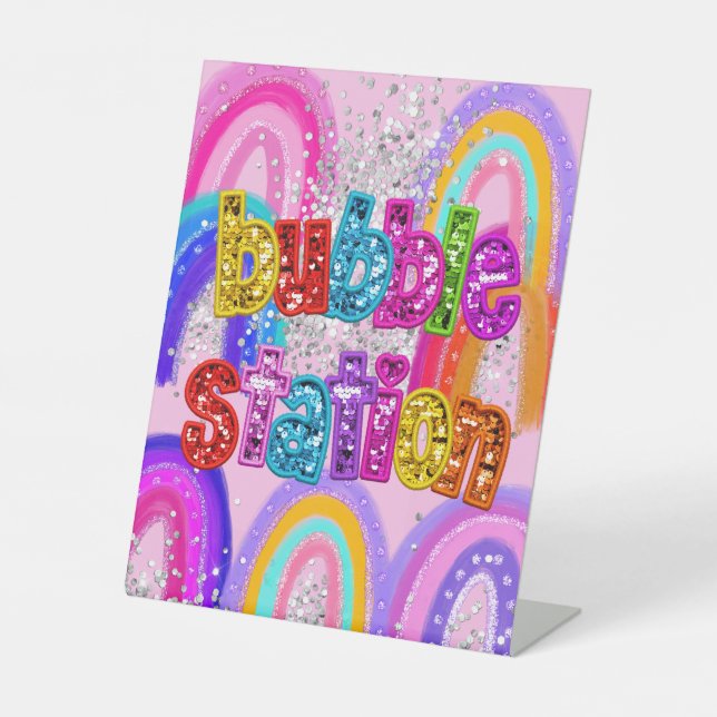 Signe De Table Station à bulles (Recto)