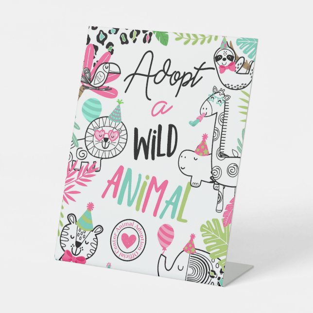 Signe De Table Station d'adoption d'animaux sauvages (Recto)