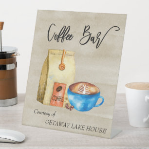 Signe De Table Station de bar à café Location à court terme Sig