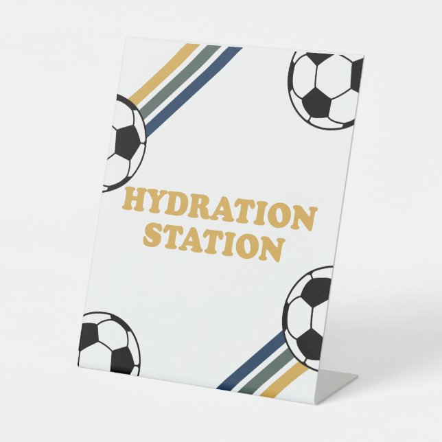 Signe De Table Station de boisson d'hydratation d'anniversaire de (Recto)
