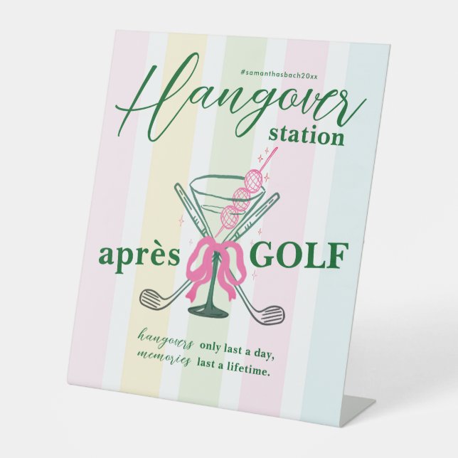 Signe De Table Station de désintoxication après-golf pour l'enter (Recto)