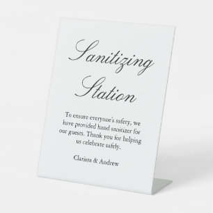 Signe De Table Station de nettoyage de script élégant