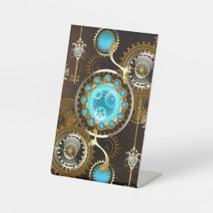 Signe De Table Steampunk Rusty Background