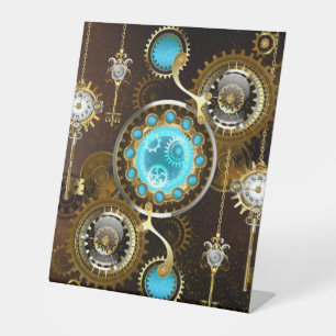 Signe De Table Steampunk Rusty Background