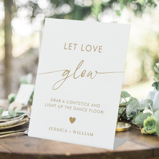 Signe De Table Stick Gold Script Let Loss Llow Mariage Llow Stick (Créateur téléchargé)