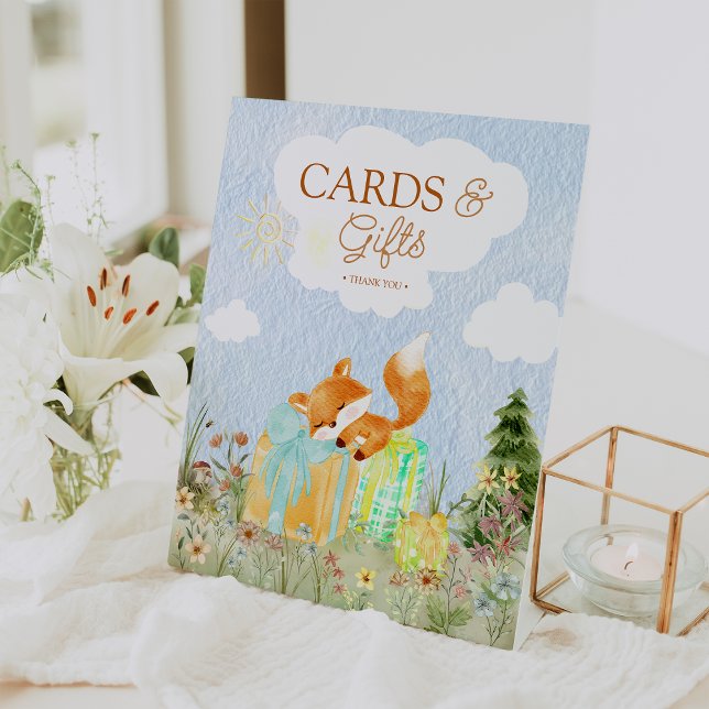 Signe De Table Storybook Woodland Fox Baby showers cartes et cade (Créateur téléchargé)